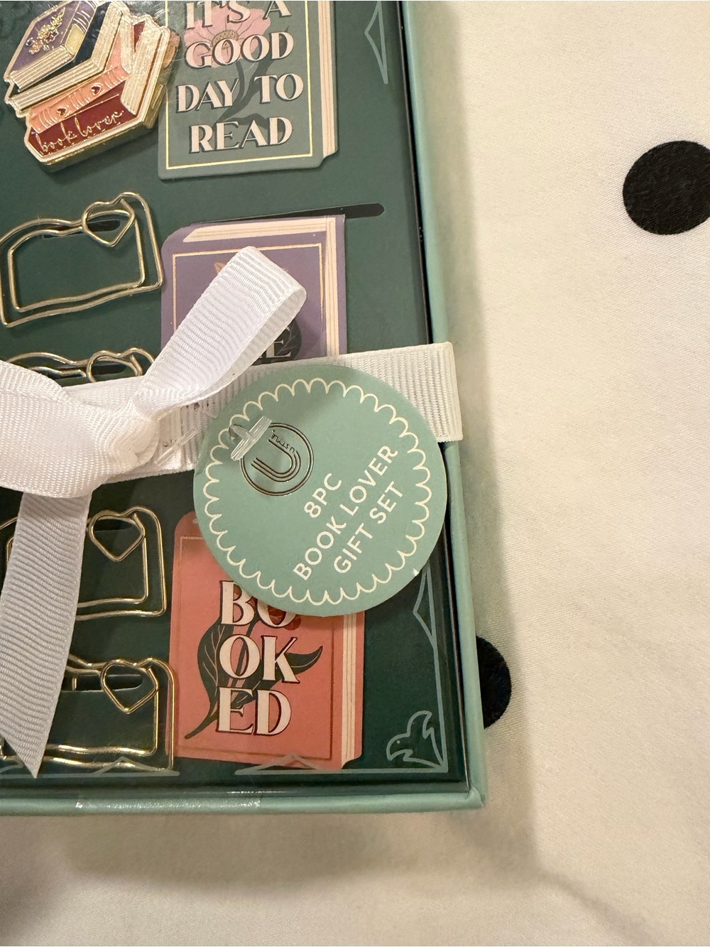 Book Lover Gift Set - Teal & Gold Bookmarks